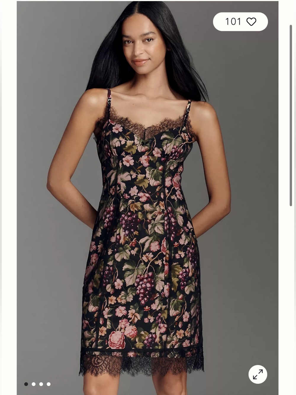 NWT Anthropologie size XL Floral Lace-Trim Slip Dress